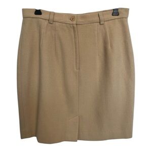 Vintage San Francisco Elegant Tan wool and cashemere Women's Skirt size 11